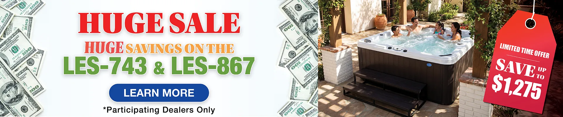 Calspas hot tub being used in a family setting - Malden